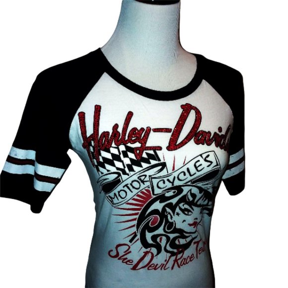 Harley-Davidson Tops - Harley Davidson She Devil Race Team Shirt Sz S